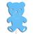 Luminária Abajur Parede Urso Madeira G9 30cm Decoração Bebê Azul claro