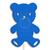 Luminária Abajur Parede Urso Madeira G9 30cm Decoração Bebê Azul escuro