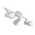 Luminária de Teto Spot de Sobrepor Trilho Direcionável Octa Design Moderno Quarto Sala 3 lâmpadas E27 Bivolt Branco