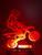 Luminária Decorativa Abajur Motocross Moto de Trilha Personalizada C/ Nome Vermelho