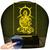 Luminária Led 3D Buda Abajur 1 Amarelo