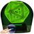 Luminária Led 3D Circulo Esfera Abajur 5 Verde