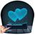 Luminária Led 3D Coração Amor Abajur 5  Presente Criativo Decoração Azul