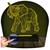 Luminária Led 3D Elefante India1 Amarelo