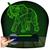 Luminária Led 3D Elefante India1 Verde