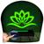 Luminária Led 3d  Flor de Lotus  Abajur Presente Criativo Decoração Verde