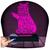 Luminária Led 3D Gato Abajur 9  Presente Criativo Decoração Rosa