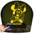 Luminária Led 3d  Minnie Mickey Disney  Abajur Amarelo