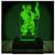 Luminária Led Abajur  3D  DeadPool X Men Marvel 2 Verde
