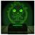 Luminária Led Abajur  3D  Groot Guardioes da Galaxia 2 Verde