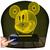 Luminária Led Abajur  3D  Mickey Disney Amarelo