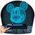 Luminária Led Abajur  3D  Mickey Disney Azul