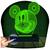Luminária Led Abajur  3D  Mickey Disney Verde