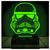 Luminária Led Abajur  3D  StormTrooper Star Wars Verde