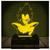 Luminária Led Abajur  3D  Vegeta Dragon Ball Z Amarelo