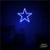 luminaria letreiro Neon Led Estrela 100x100 luminoso decoração p/ selfie Azul