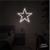 luminaria letreiro Neon Led Estrela 40x40 luminoso decoração p/ selfie Branco Frio