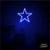 luminaria letreiro Neon Led Estrela 40x40 luminoso decoração p/ selfie Azul