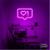 luminaria letreiro Neon Led Like 60x50 luminoso decoração p/ selfie Roxo