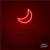 luminaria letreiro Neon Led Lua 40x40 luminoso decoração p/ selfie Vermelho