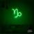 luminaria letreiro Neon Led Signo Capricórnio 50x50 luminoso decoração p/ selfie Verde