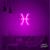 luminaria letreiro Neon Led Signo Peixes 100x70 luminoso decoração p/ selfie Roxo