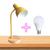Luminária Mesa Abajur 50cm Articulada Flexível + Lâmpada LED PT-03  Amarelo