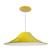 Luminária Pendente Chapéu Chinês Com Interior Branco Brilho Com Fiação 110/220v Amarelo