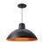 Luminária Pendente Chinesa 33cm Interior Laranja Com Fiação 110/220v Preto Ultra Fosco