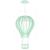 Luminária Pendente Madeira Balão 45cm Soquete E27 Infantil Verde Claro