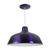 Luminária Pendente Retro 34cm Verniz Com Interior Branco Brilho Com Fiação 110/220v Roxo Verniz