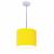 Luminária Pendente Vivare Free Lux Md-4106 Cúpula em Tecido Amarelo