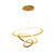 Lustre de Led Fundamentum 3 Anéis Saturno Dourado 4500k 89w Bivolt Preto