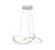 Lustre Flat Moderno Retorcido Com Aneis  Bivolt  Led 48W Branco-Frio