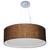 Lustre Pendente Cilíndrico Duplo Vivare Md-4125 Cúpula em Tecido 60x25cm - Bivolt Café