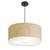 Lustre Pendente Cilíndrico Vivare Free Lux Pe-4386PR Cúpula em Tecido - 50X25cm Rustico-Bege