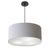 Lustre Pendente Cilíndrico Vivare Free Lux Pe-4386PR Cúpula em Tecido - 50X25cm Rustico-Cinza