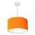 Lustre Pendente Cilíndrico Vivare Md-4031 Cúpula em Tecido 40x21cm - Bivolt Laranja