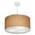 Lustre Pendente Cilíndrico Vivare Md-4213 Cúpula em Tecido 50x30cm - Bivolt Palha