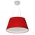 Lustre Pendente Cone Vivare Md-4119 Cúpula Forrada em Tecido 21x40x30cm - Bivolt Bordo-Branco