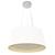 Lustre Pendente Cone Vivare Md-4144 Cúpula em Tecido 25x50x40cm - Bivolt Branco-Bege