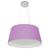 Lustre Pendente Cone Vivare Md-4144 Cúpula em Tecido 25x50x40cm - Bivolt Lilás-Branco