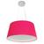 Lustre Pendente Cone Vivare Md-4144 Cúpula em Tecido 25x50x40cm - Bivolt Rosa-Pink-Branco