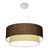 Lustre Pendente Duplo Cilíndrico Vivare Md-4073 Cúpula em Tecido 80x60cm - Bivolt Café-Bege