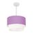 Lustre Pendente Duplo Cilíndrico Vivare Md-4159 Cúpula Tecido 40x35cm - Bivolt Lilás