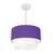 Lustre Pendente Duplo Cilíndrico Vivare Md-4159 Cúpula Tecido 40x35cm - Bivolt Roxo-Branco