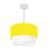 Lustre Pendente Duplo Cilíndrico Vivare Md-4159 Cúpula Tecido 40x35cm - Bivolt Amarelo-Branco