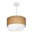 Lustre Pendente Duplo Cilíndrico Vivare Md-4160 Cúpula em Tecido 40x35cm - Bivolt Palha-Branco