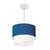 Lustre Pendente Duplo Cilíndrico Vivare Md-4161 Cúpula em Tecido 30x25cm - Bivolt Azul-Marinho