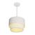 Lustre Pendente Duplo Cilíndrico Vivare Md-4161 Cúpula em Tecido 30x25cm - Bivolt Branco